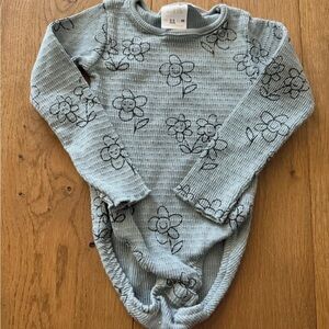 Zara Floral Kids Bodysuit - Light Blue